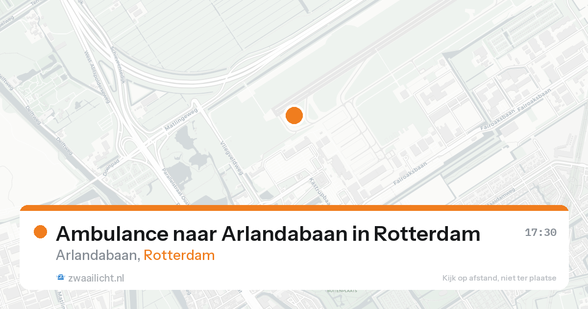 Ambulance naar Arlandabaan in Rotterdam — 30 jun 2026