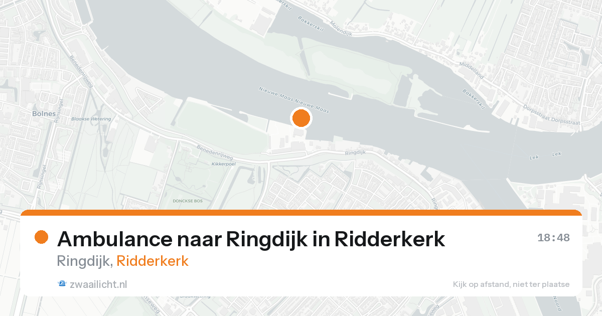 Ambulance naar Ringdijk in Ridderkerk — 15 aug 2026
