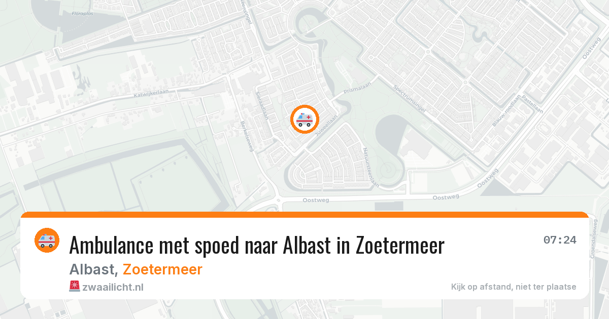 Ambulance met spoed naar Albast in Zoetermeer — 9 jun 2026