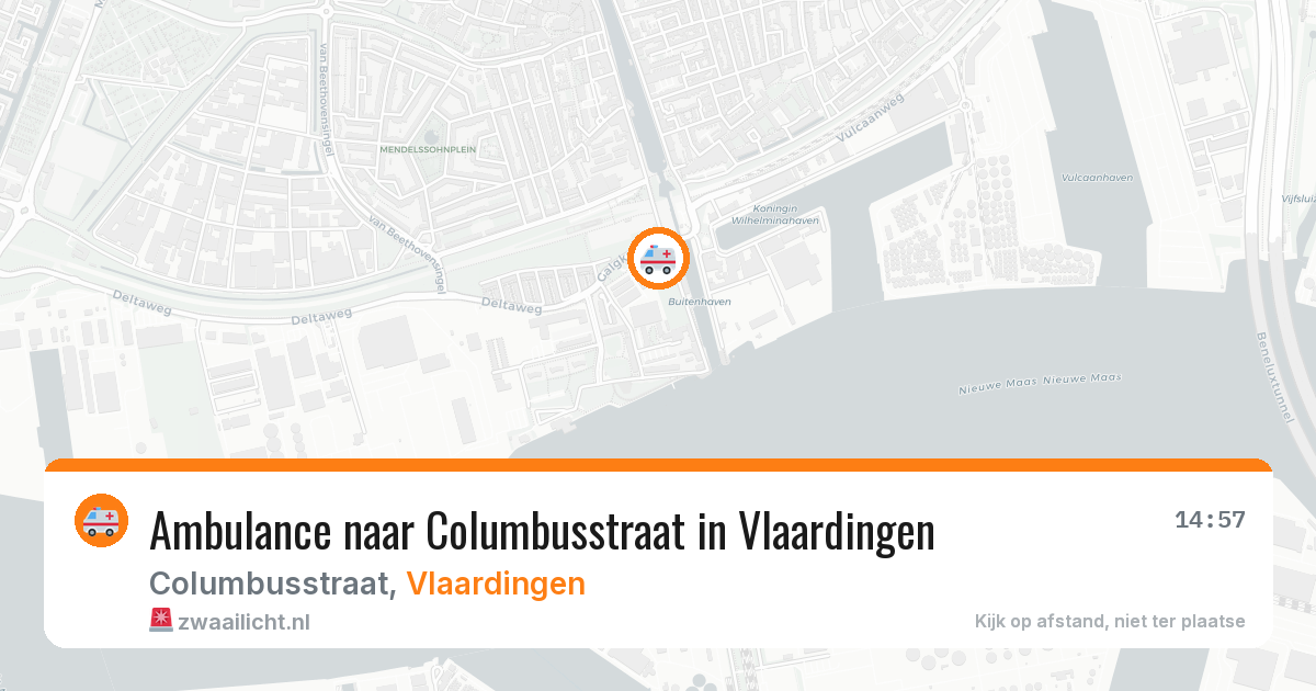 Ambulance naar Columbusstraat in Vlaardingen — 2 jul 2026