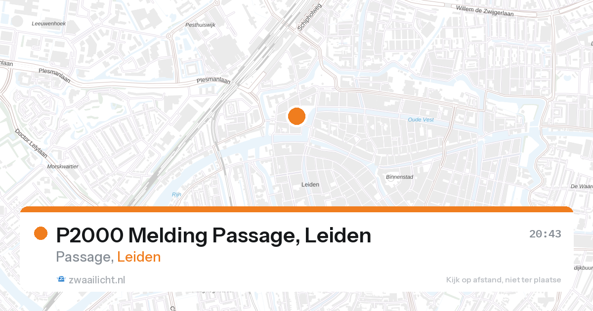 P2000 Melding Passage, Leiden — 6 mei 2026