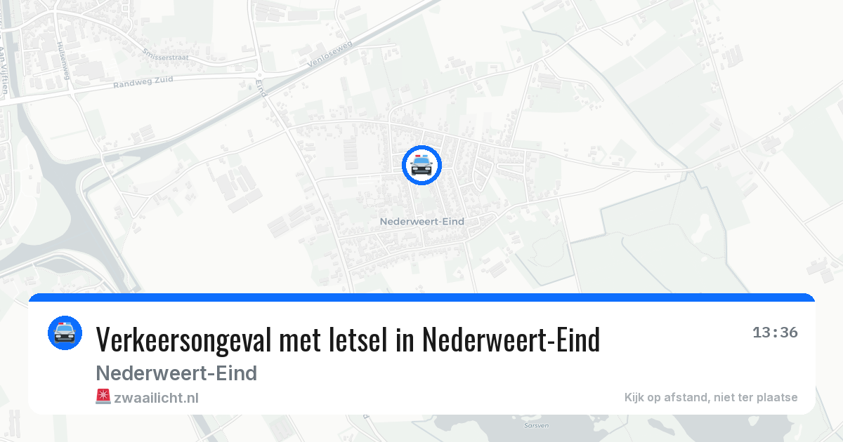 Verkeersongeval met letsel in Nederweert-Eind — 20 jun 2026