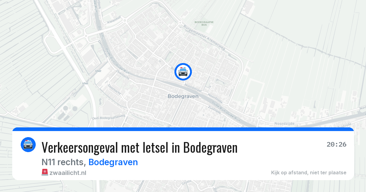 Verkeersongeval met letsel in Bodegraven — 1 apr 2026