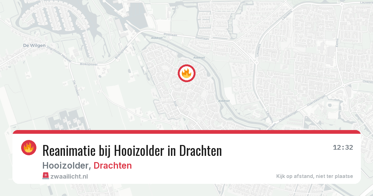 Reanimatie bij Hooizolder in Drachten — 4 mrt 2026