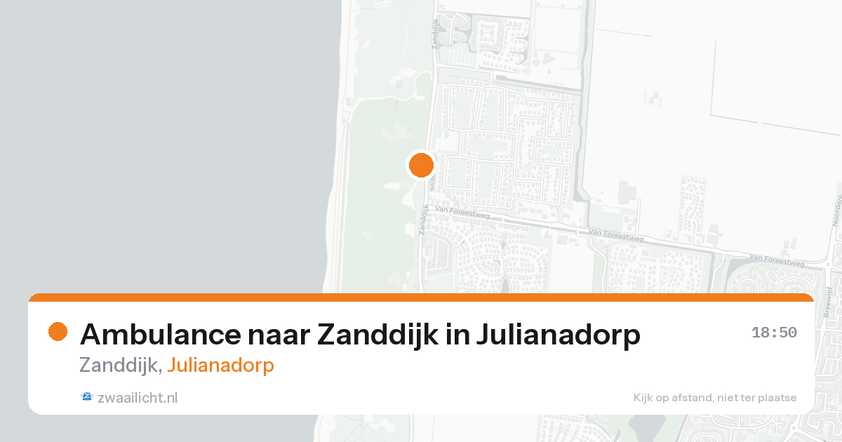 Ambulance naar Zanddijk in Julianadorp — 23 aug 2026