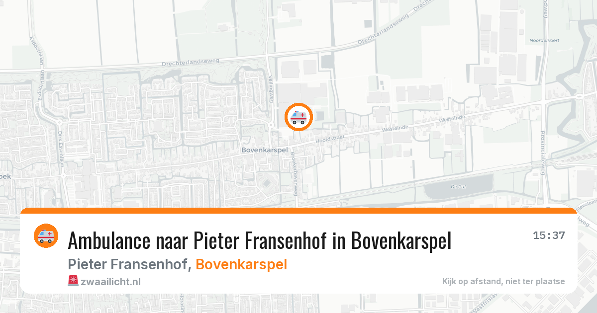 Ambulance naar Pieter Fransenhof in Bovenkarspel — 29 jul 2026