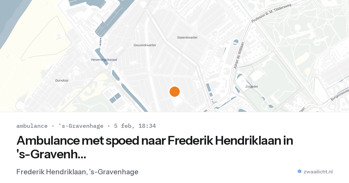 Ambulance met spoed naar Frederik Hendriklaan in 's-Gravenhage — 5 feb 2026