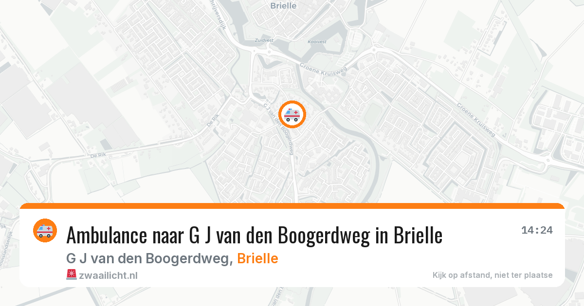 Ambulance naar G J van den Boogerdweg in Brielle — 3 aug 2026
