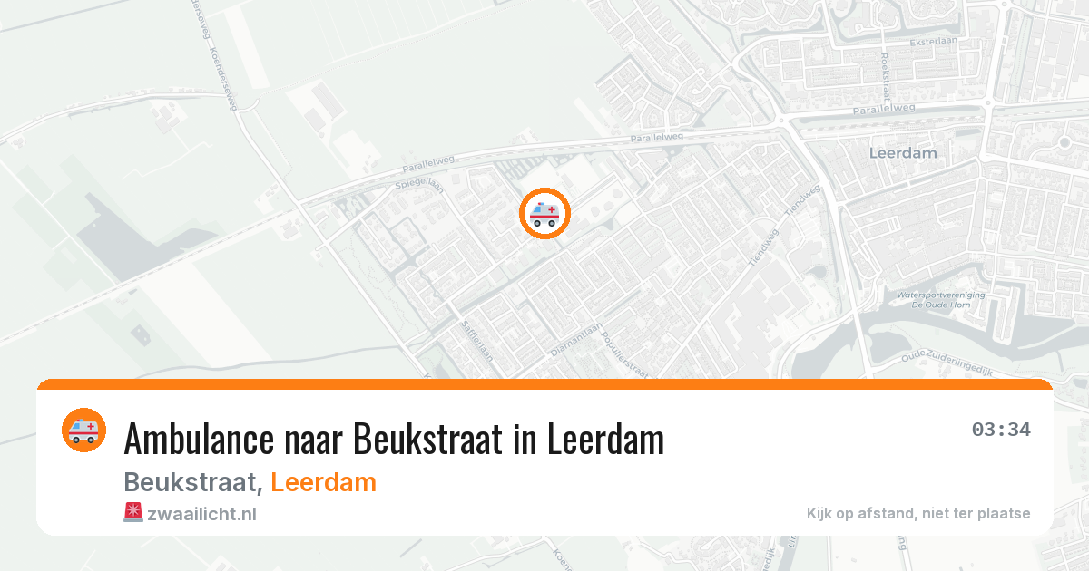 Ambulance naar Beukstraat in Leerdam — 24 mrt 2026