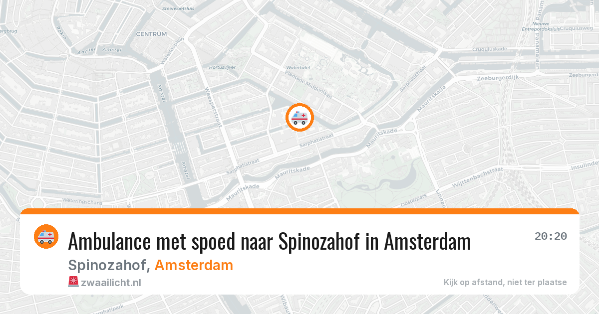 Ambulance met spoed naar Spinozahof in Amsterdam — 21 jun 2026