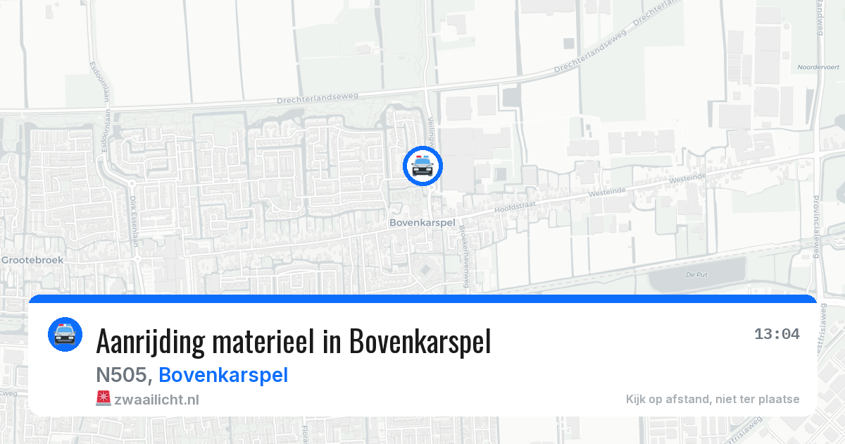 Aanrijding materieel in Bovenkarspel — 1 apr 2026