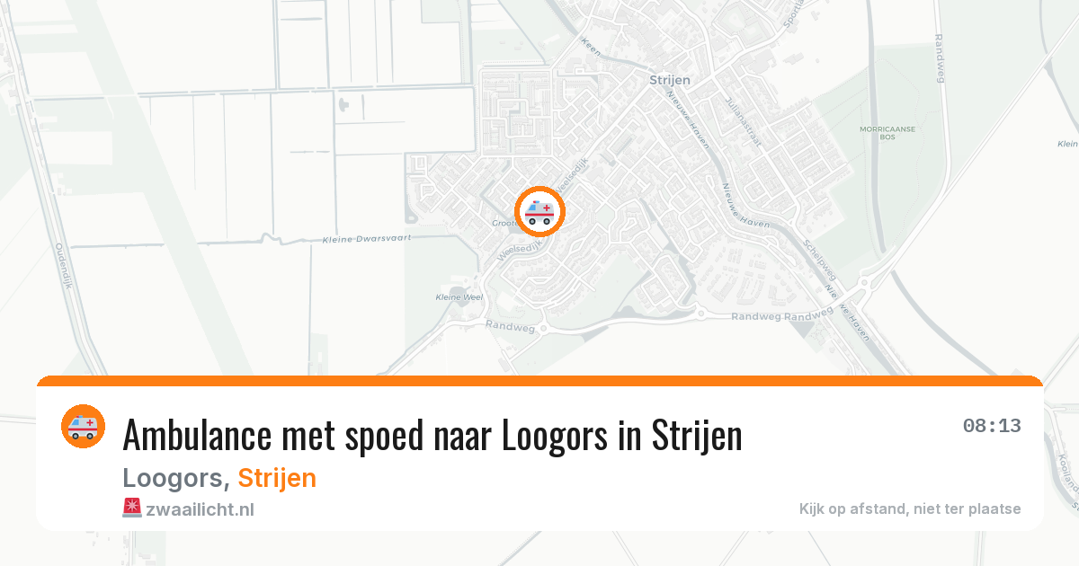 Ambulance met spoed naar Loogors in Strijen — 18 mei 2026