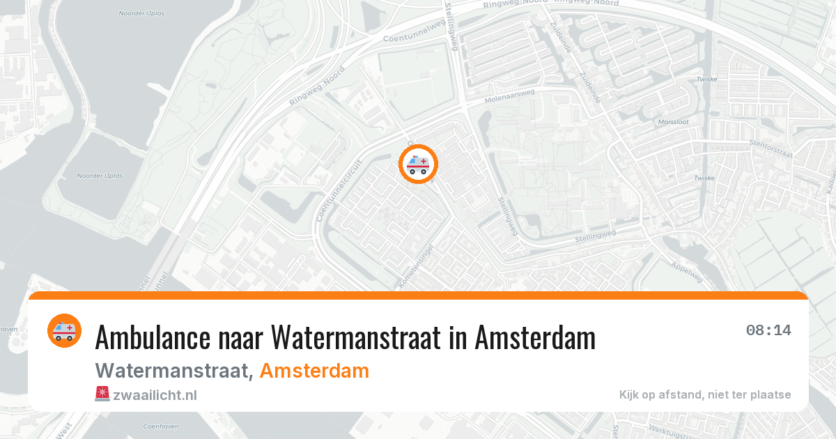 Ambulance naar Watermanstraat in Amsterdam — 15 mei 2026