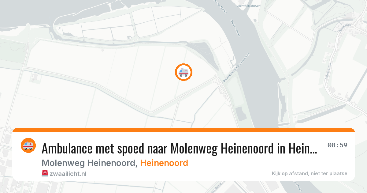 Ambulance met spoed naar Molenweg Heinenoord in Heinenoord — 21 apr 2026