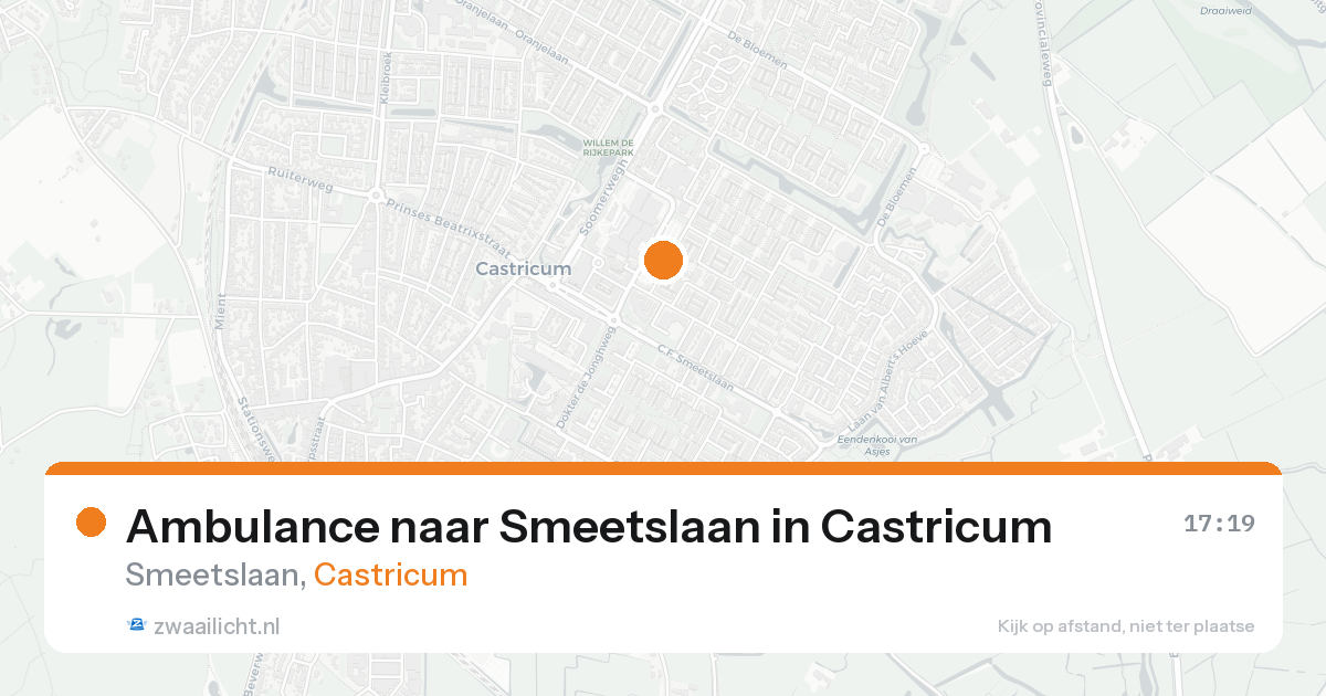 Ambulance naar Smeetslaan in Castricum — 25 aug 2026