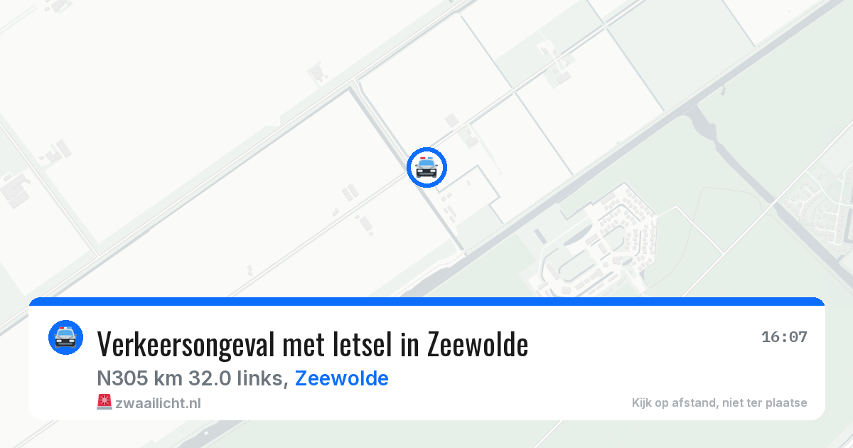 Verkeersongeval met letsel in Zeewolde — 18 mrt 2026
