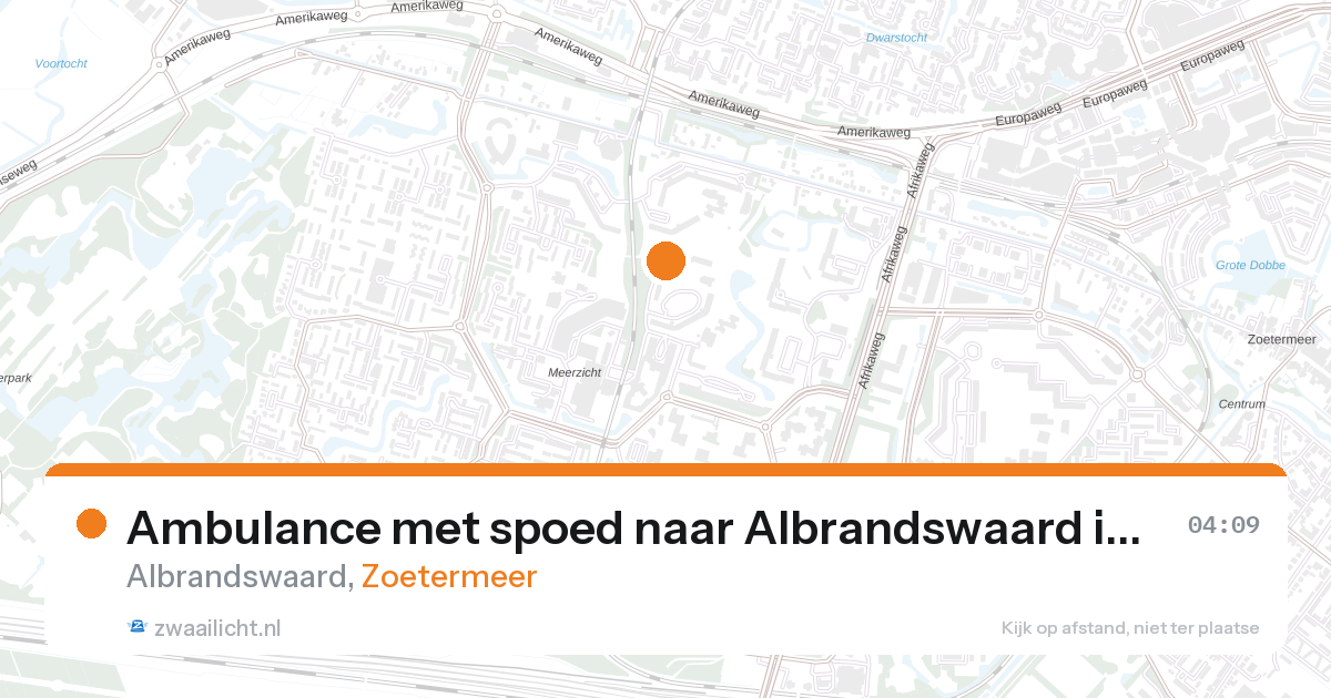 Ambulance met spoed naar Albrandswaard in Zoetermeer — 21 aug 2026