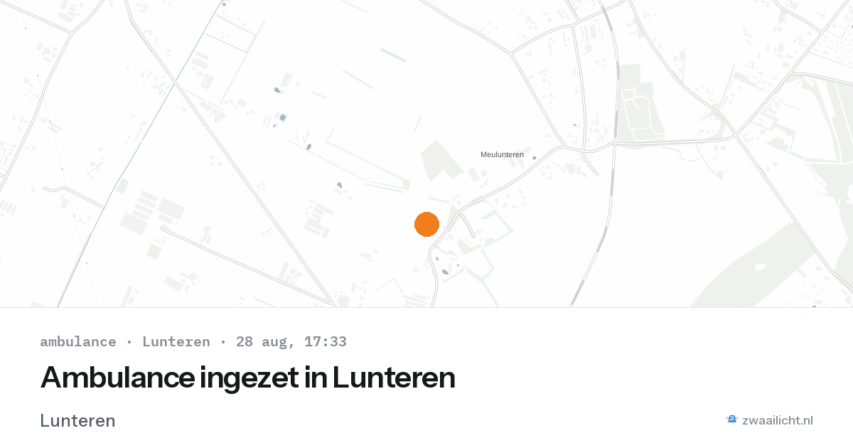 Ambulance ingezet in Lunteren — 28 aug 2026