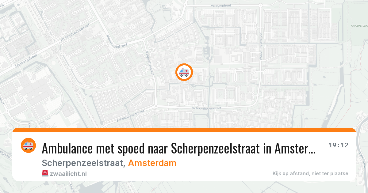 Ambulance met spoed naar Scherpenzeelstraat in Amsterdam — 2 aug 2026
