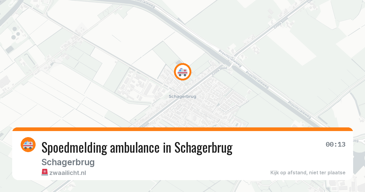 Spoedmelding ambulance in Schagerbrug — 6 apr 2026