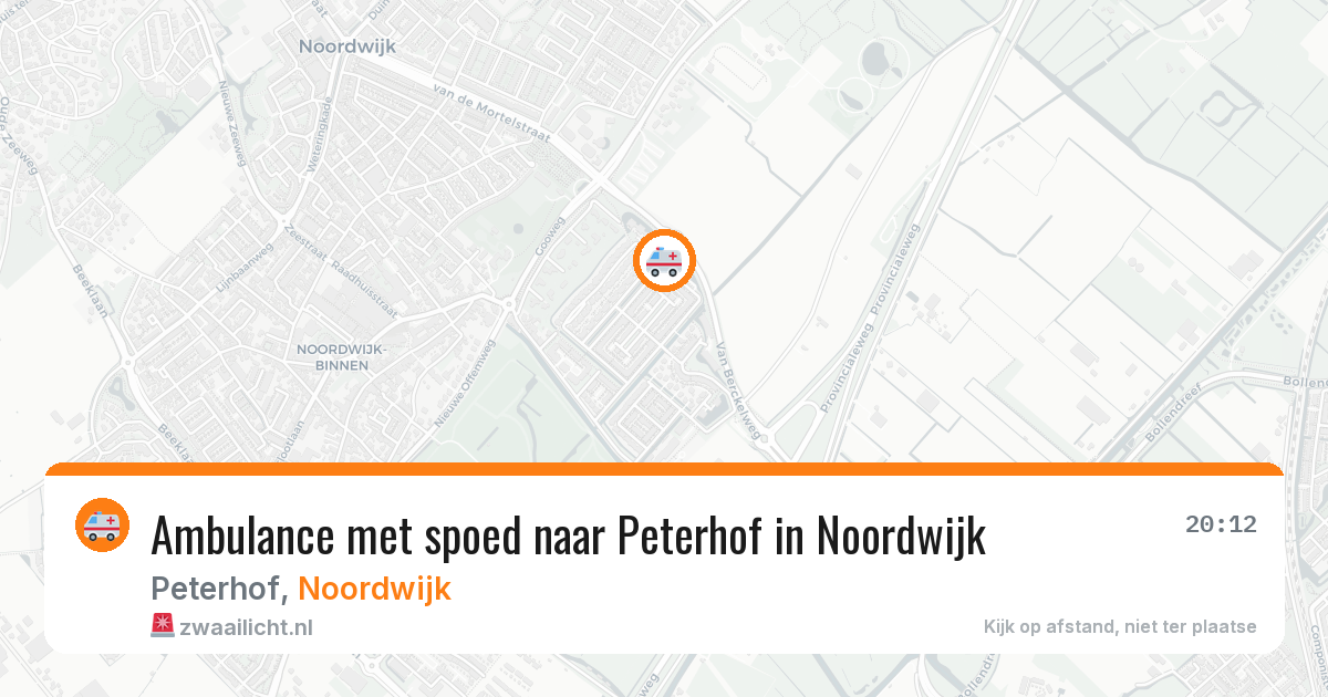 Ambulance met spoed naar Peterhof in Noordwijk — 6 aug 2026
