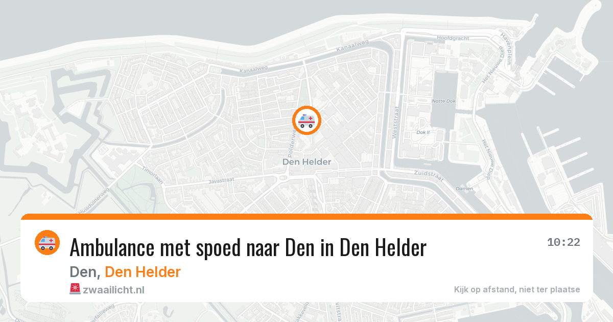 Ambulance met spoed naar Den in Den Helder — 23 mrt 2026
