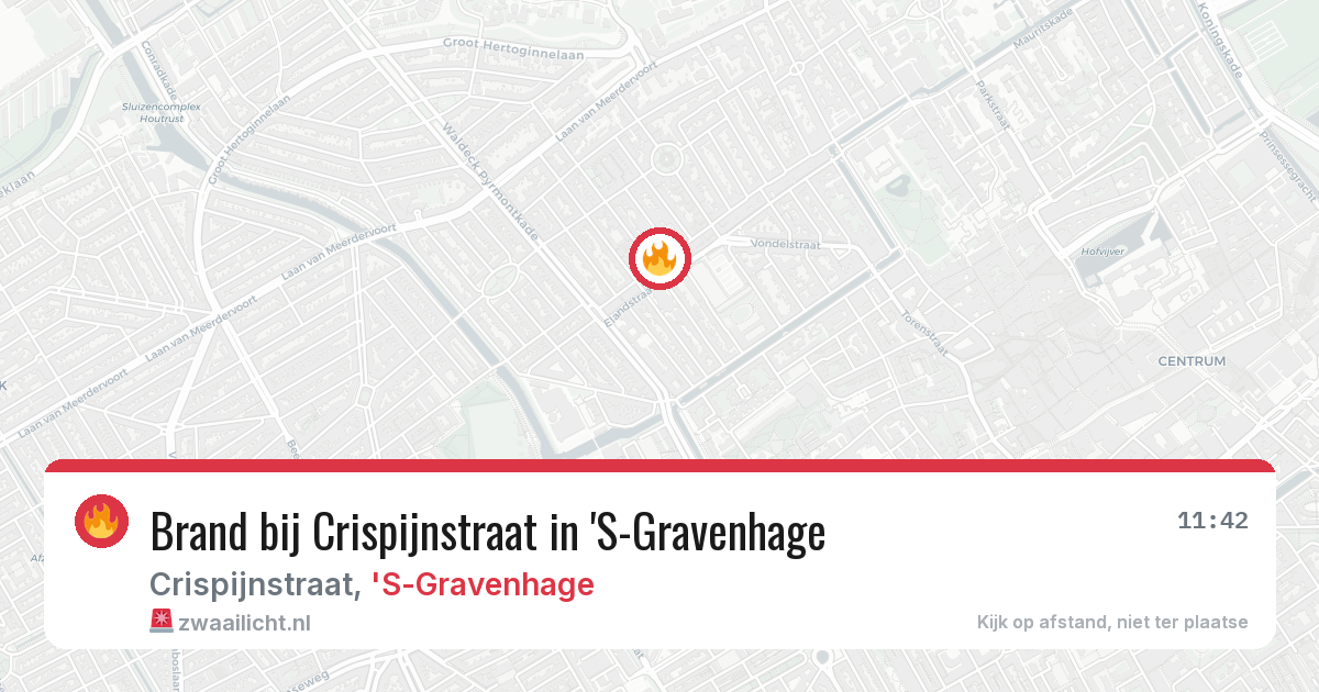 Brand bij Crispijnstraat in 'S-Gravenhage — 5 aug 2026