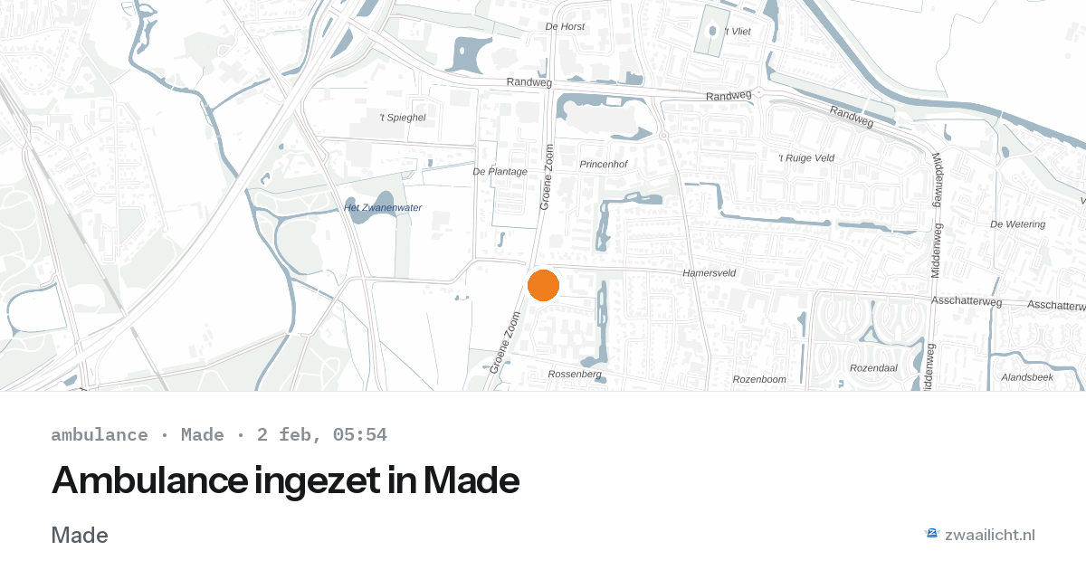 Ambulance ingezet in Made — 2 feb 2026