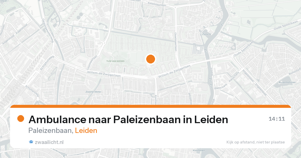 Ambulance naar Paleizenbaan in Leiden — 18 aug 2026