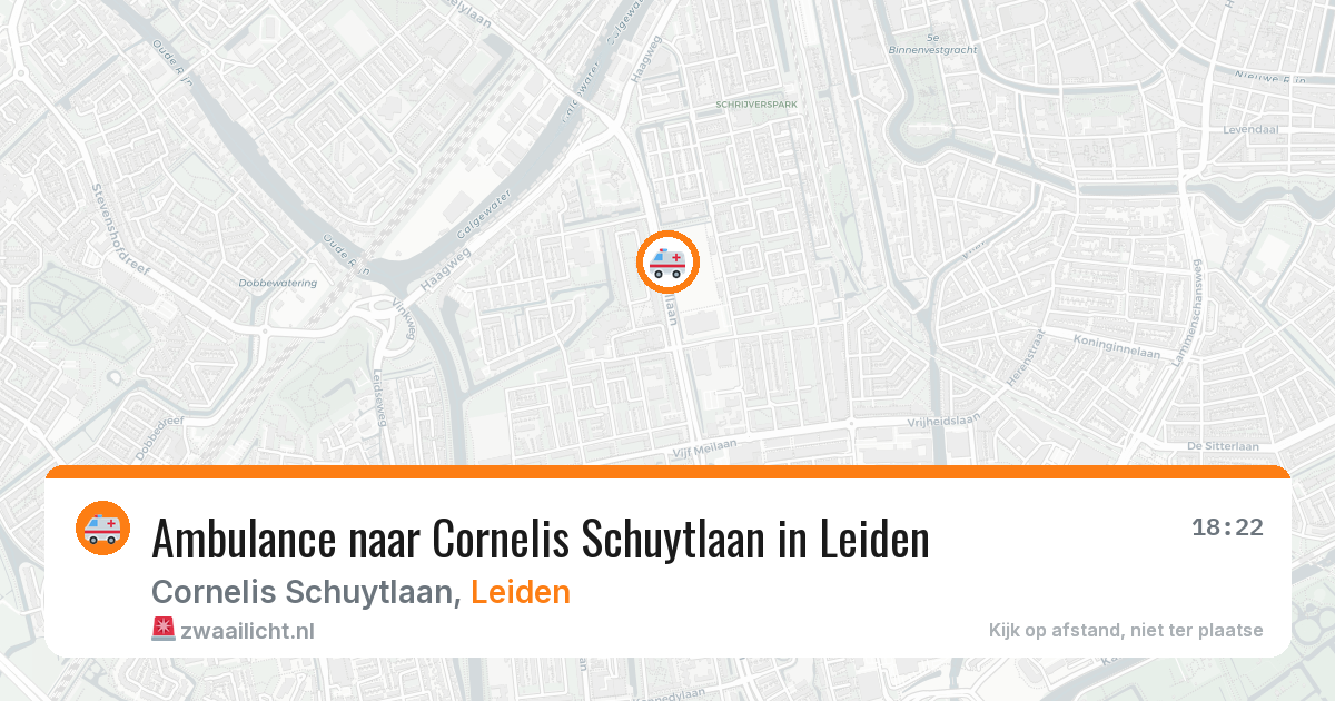 Ambulance naar Cornelis Schuytlaan in Leiden — 21 jun 2026
