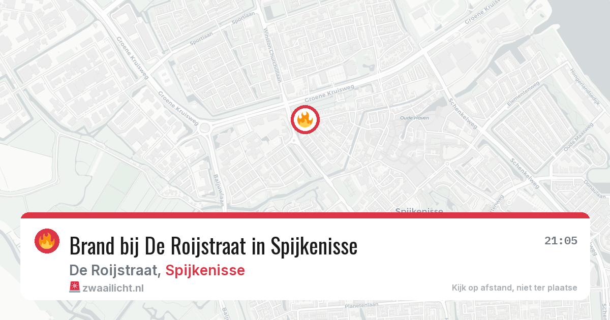 Brand bij De Roijstraat in Spijkenisse — 1 jul 2026