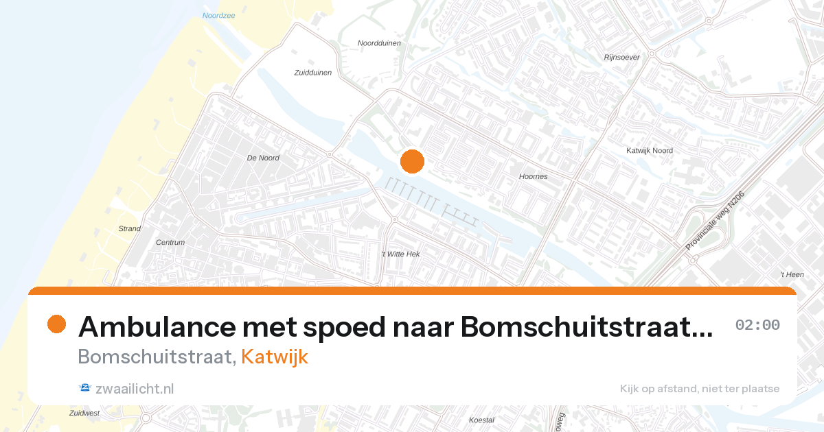 Ambulance met spoed naar Bomschuitstraat in Katwijk — 6 apr 2026