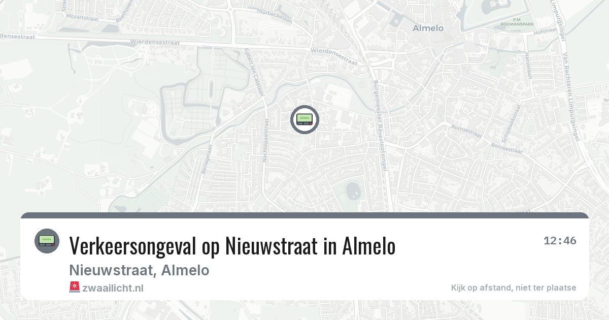 Verkeersongeval op Nieuwstraat in Almelo — 6 jun 2026