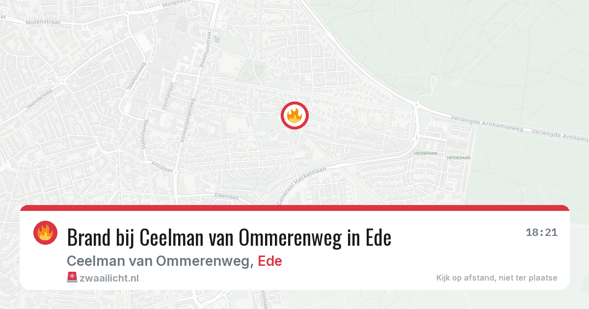 Brand bij Ceelman van Ommerenweg in Ede — 28 jun 2026