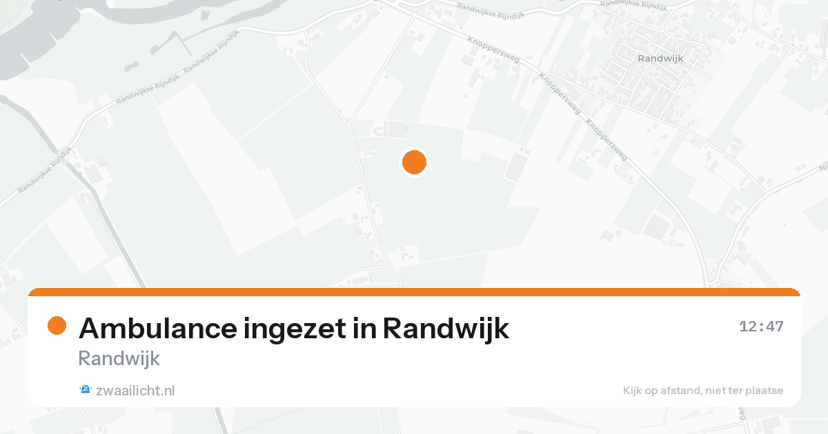 Ambulance ingezet in Randwijk — 17 aug 2026