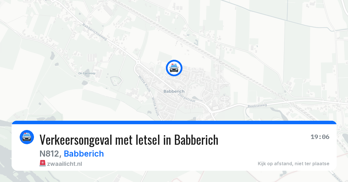 Verkeersongeval met letsel in Babberich — 21 apr 2026