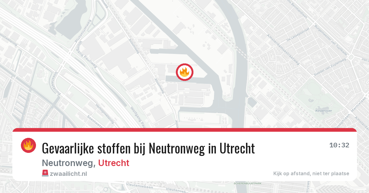 Gevaarlijke stoffen bij Neutronweg in Utrecht — 4 jun 2026