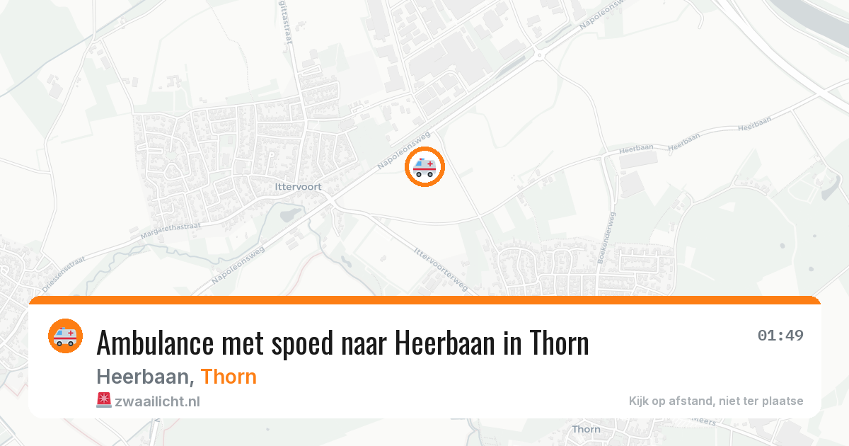 Ambulance met spoed naar Heerbaan in Thorn — 5 aug 2026