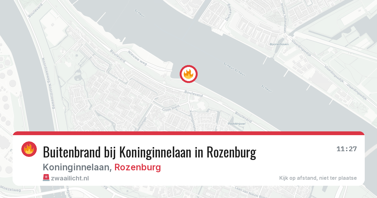 Buitenbrand bij Koninginnelaan in Rozenburg — 25 jun 2026