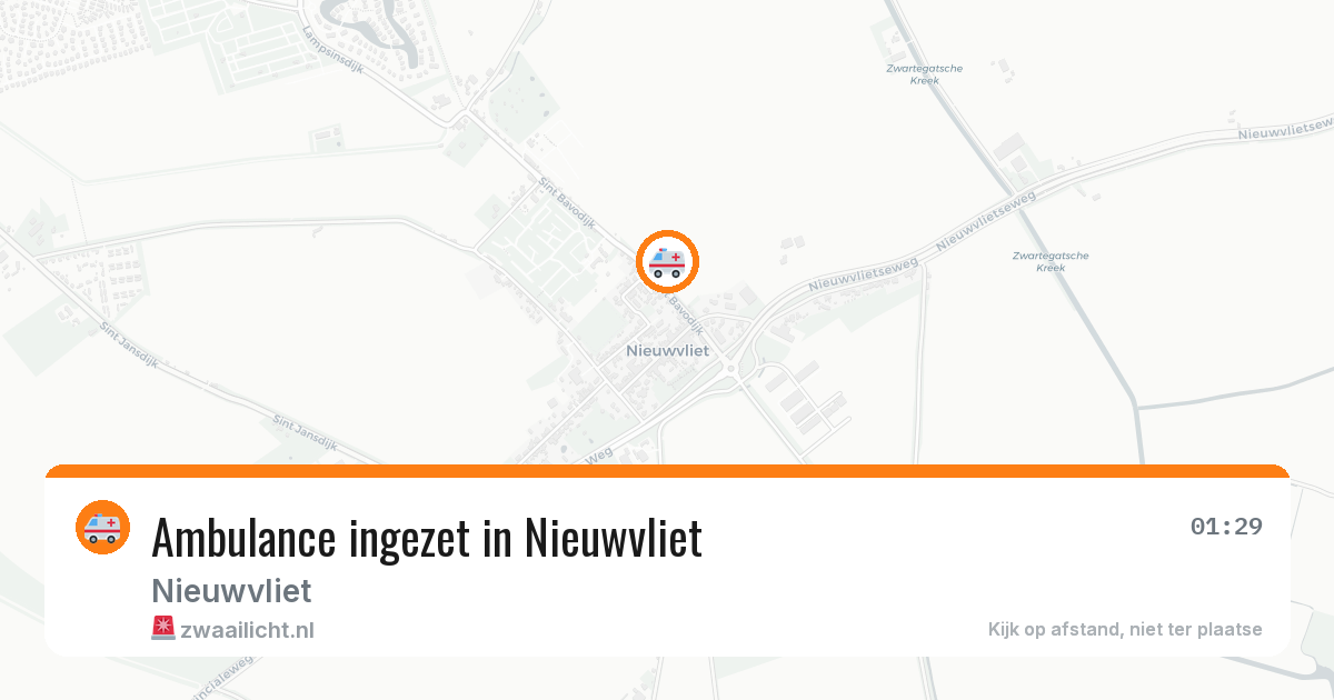 Ambulance ingezet in Nieuwvliet — 25 mei 2026