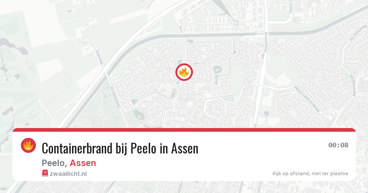 Containerbrand bij Peelo in Assen — 6 jul 2026