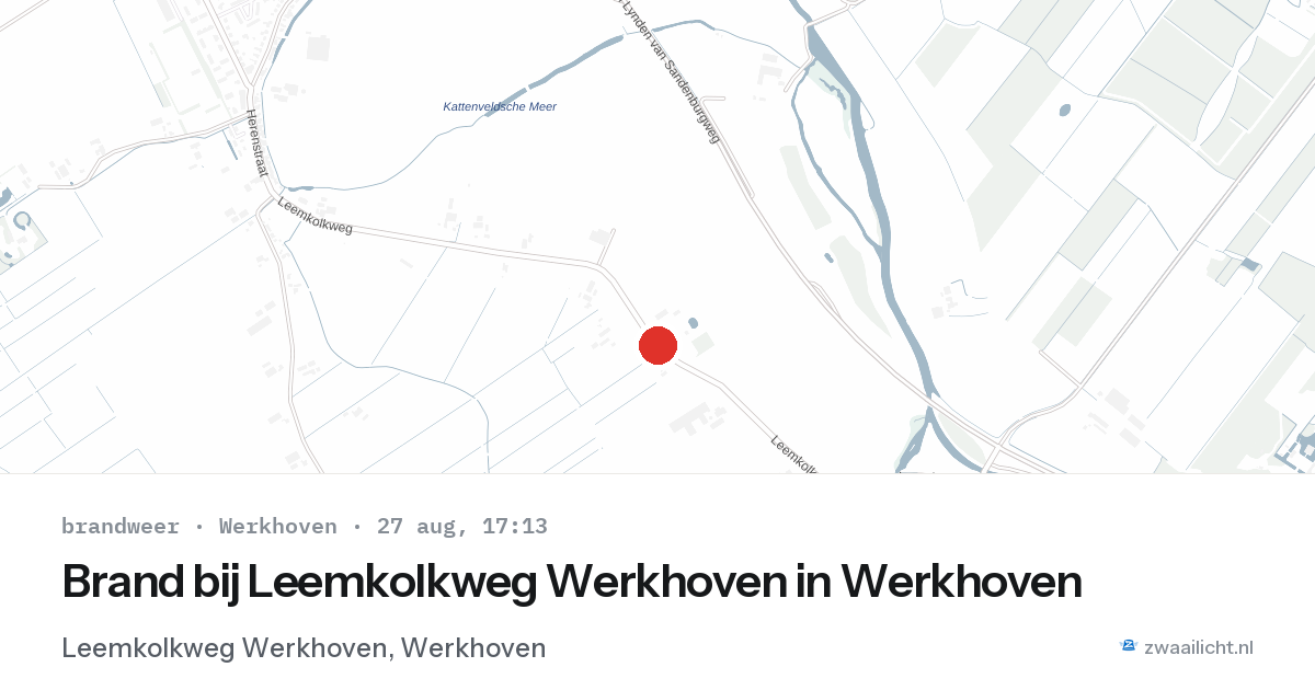 Brand bij Leemkolkweg Werkhoven in Werkhoven — 27 aug 2026