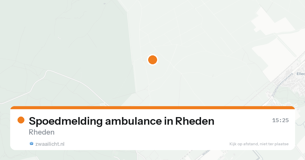 Spoedmelding ambulance in Rheden — 8 mei 2026