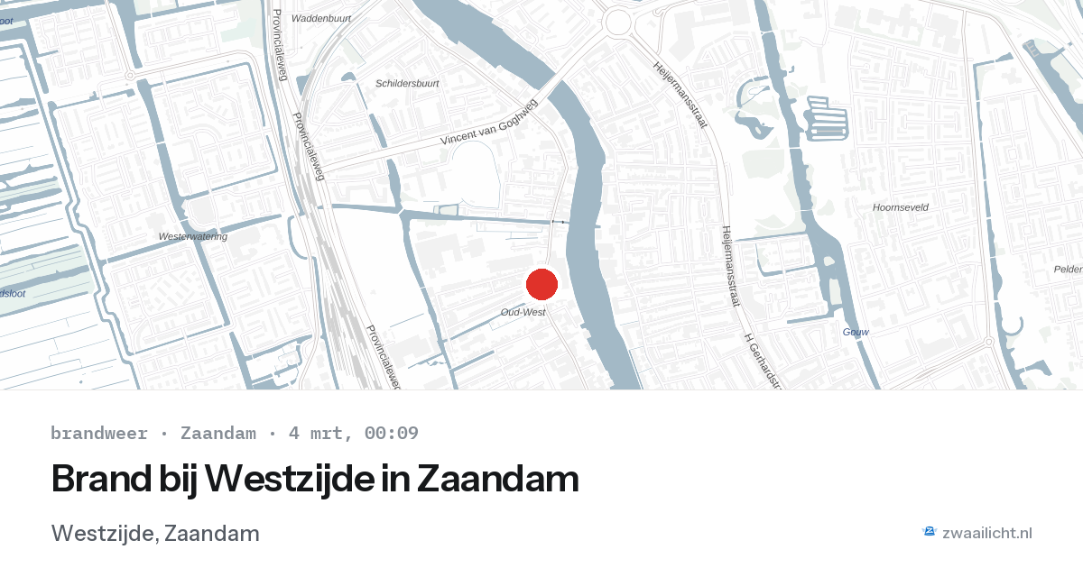 Brand bij Westzijde in Zaandam — 3 mrt 2026