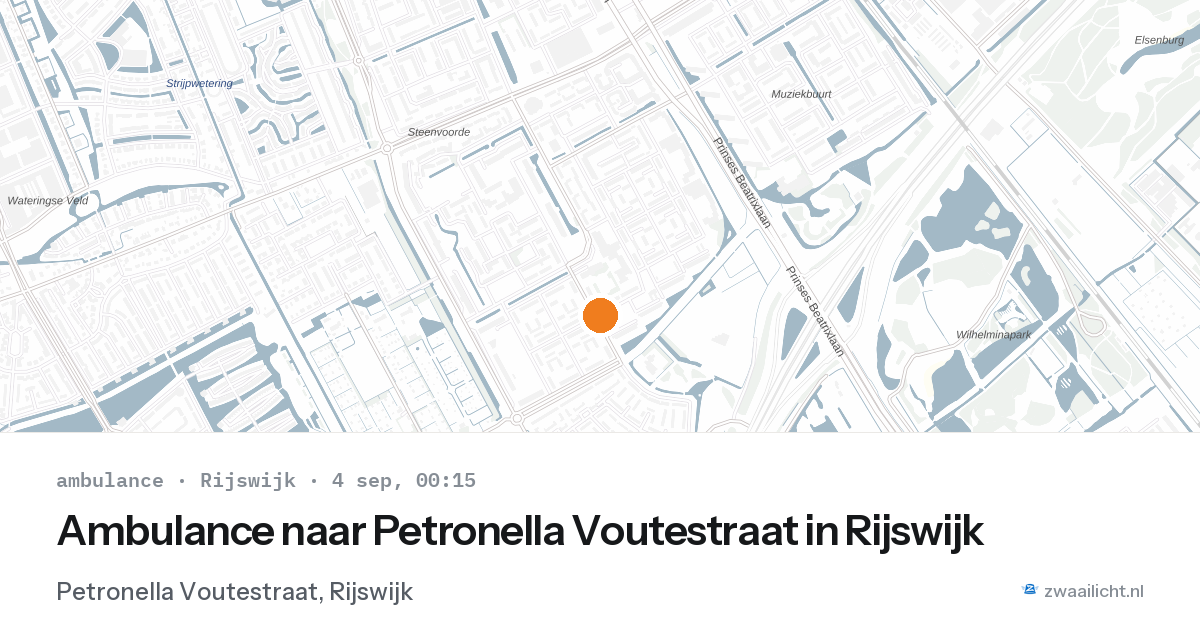Ambulance naar Petronella Voutestraat in Rijswijk — 3 sep 2026