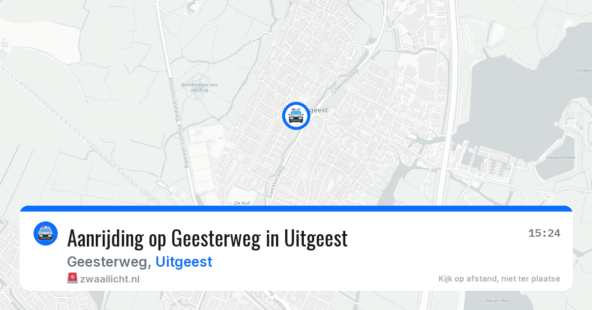 Aanrijding op Geesterweg in Uitgeest — 28 mrt 2026