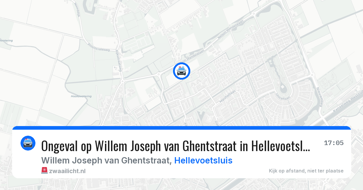Ongeval op Willem Joseph van Ghentstraat in Hellevoetsluis — 6 jun 2026