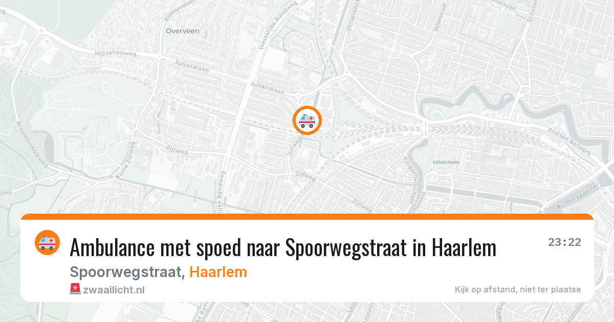 Ambulance met spoed naar Spoorwegstraat in Haarlem — 19 jun 2026