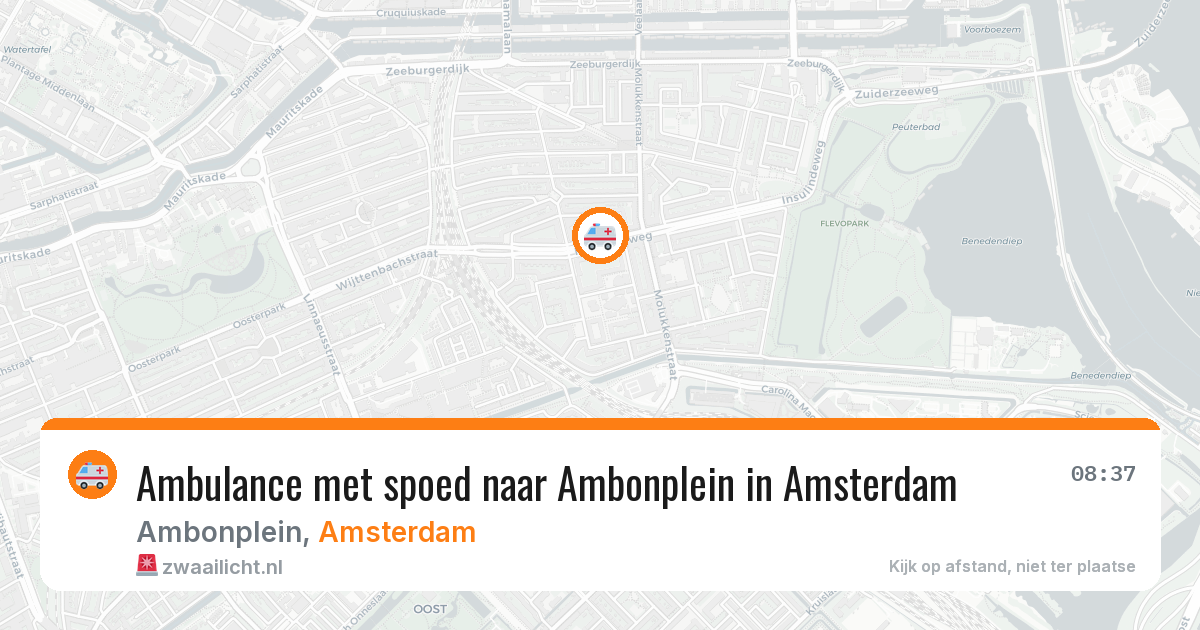 Ambulance met spoed naar Ambonplein in Amsterdam — 11 mei 2026