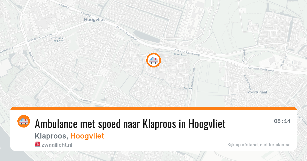 Ambulance met spoed naar Klaproos in Hoogvliet — 26 mei 2026